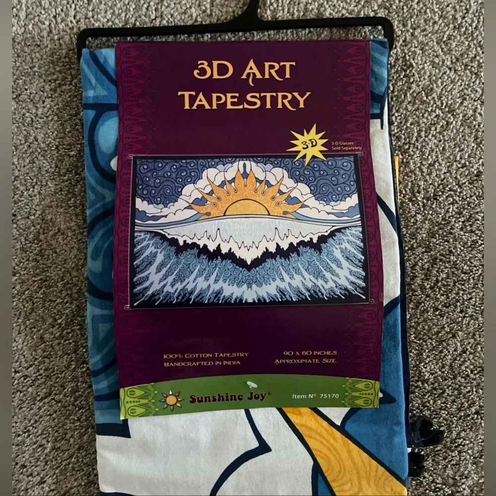 NWT/NEW 3D Art Tapestry Sunshine Joy 90
